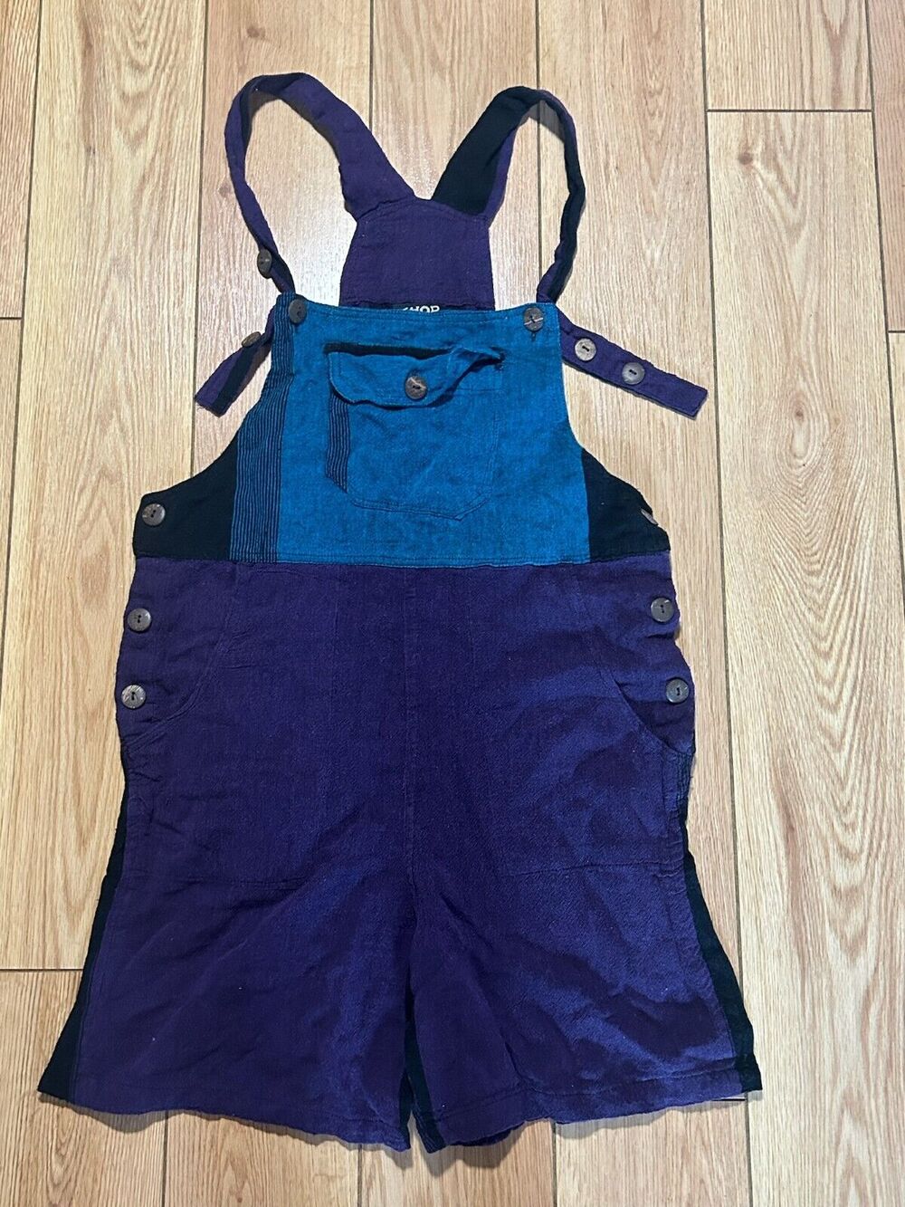 Shop Therapy - Jr's Size S - Adjustable Color Block Shorts Romper - 100% Cotton